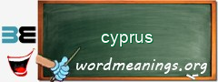 WordMeaning blackboard for cyprus